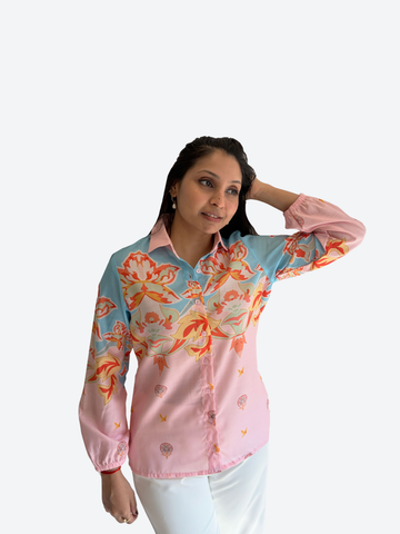 Blush Garden Contrast Shirt