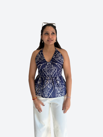 Midnight Indigo Halter Top