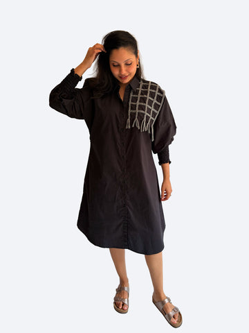 Noir Loom Shirt Dress