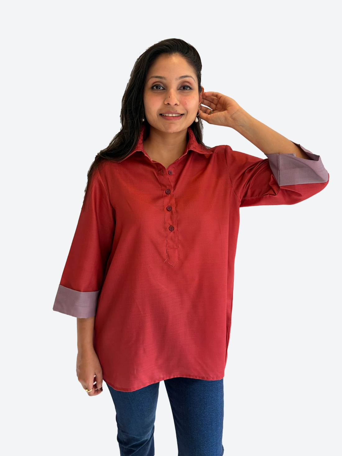 Crimson Ease Tunic Shirt