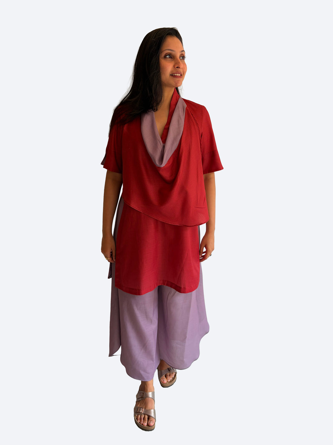 Terracotta Drape Layered Set