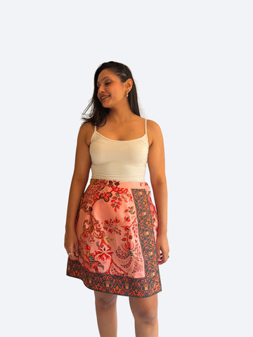 Peach Rosa bloom skort