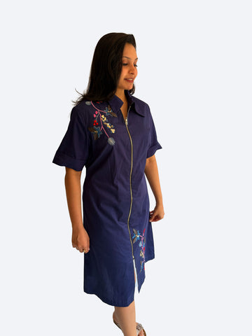 Midnight Garden Zip Dress