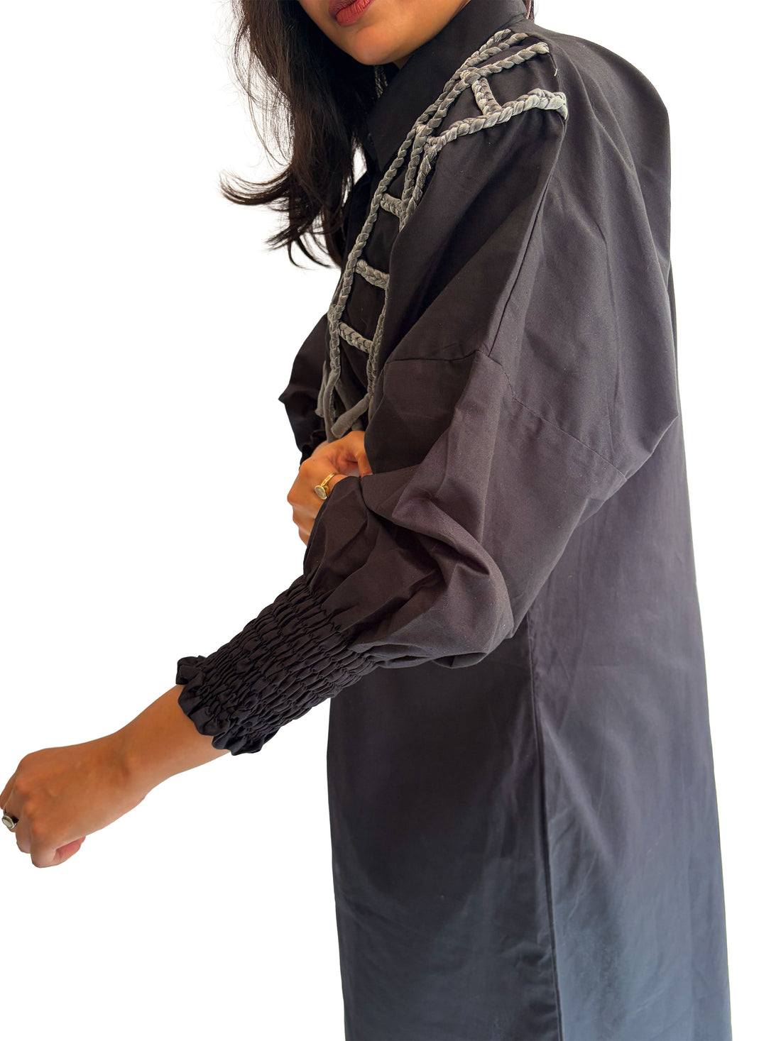 Noir Loom Shirt Dress