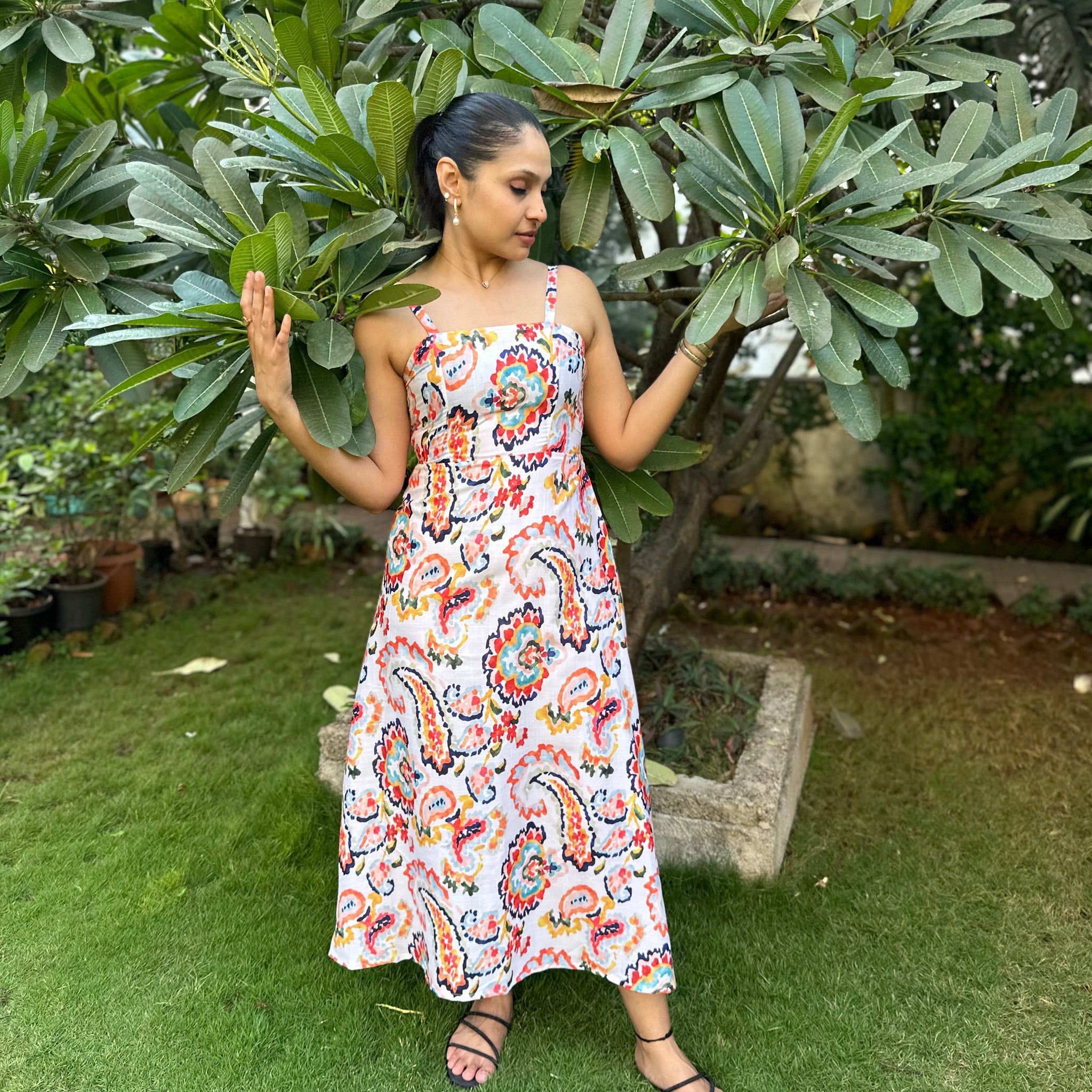 Boho Paisley Midi Dress