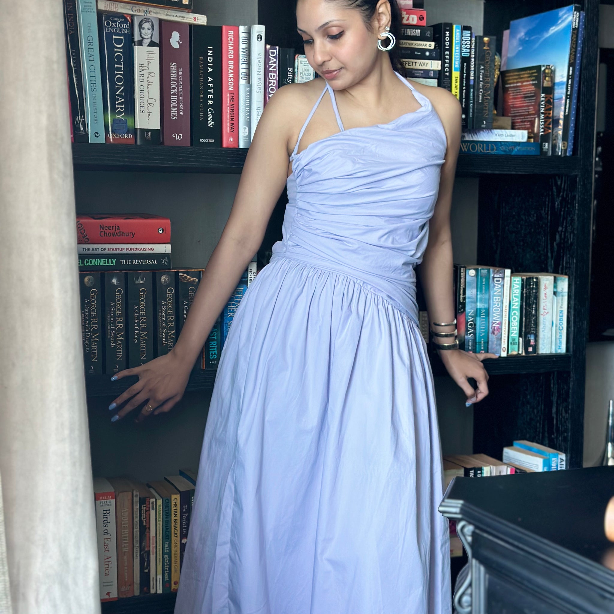 Lilac Elegance Midi Dress