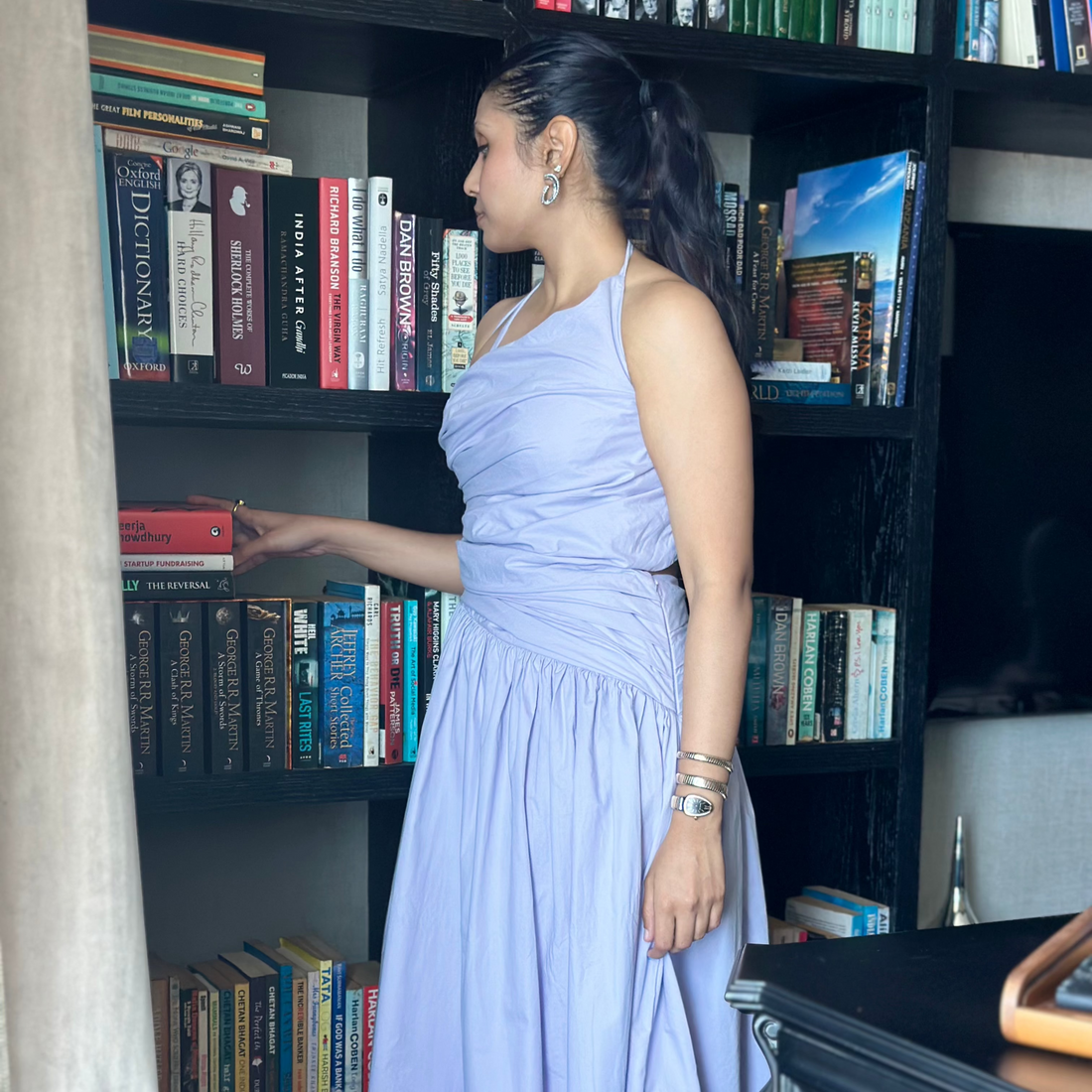 Lilac Elegance Midi Dress