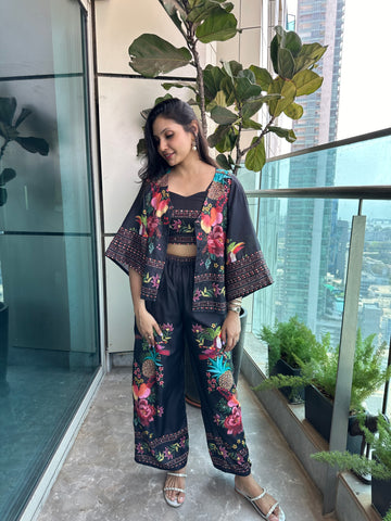 Midnight Tropics Co-ord Set