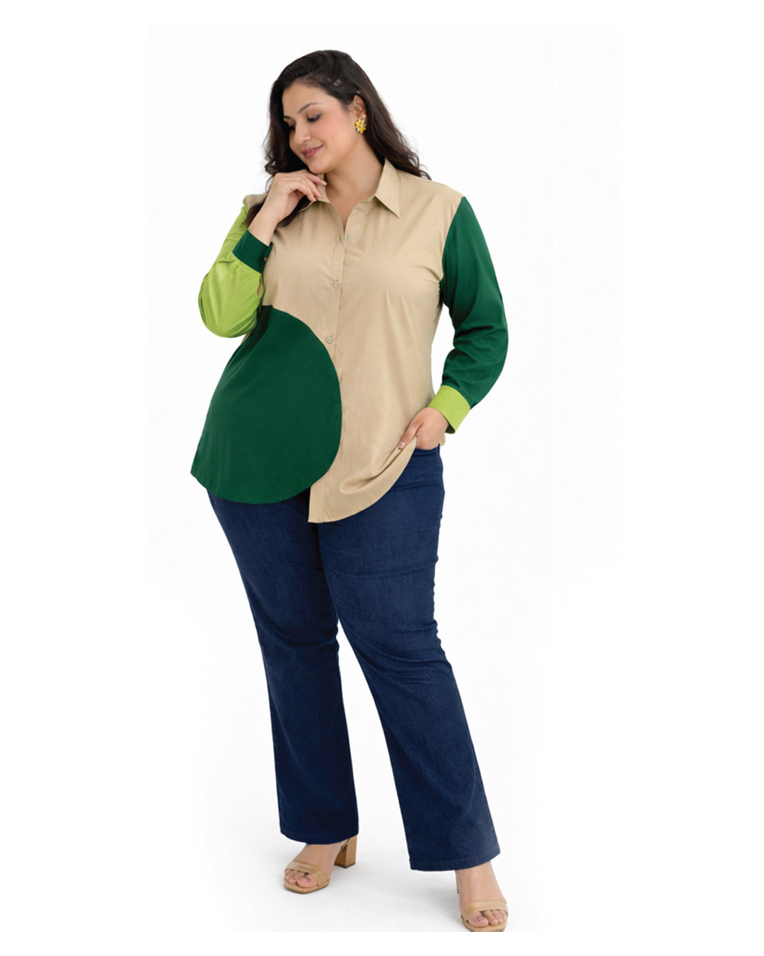Earthy Colorblock Earthy Elegance Colorblock Shirt – Kalani