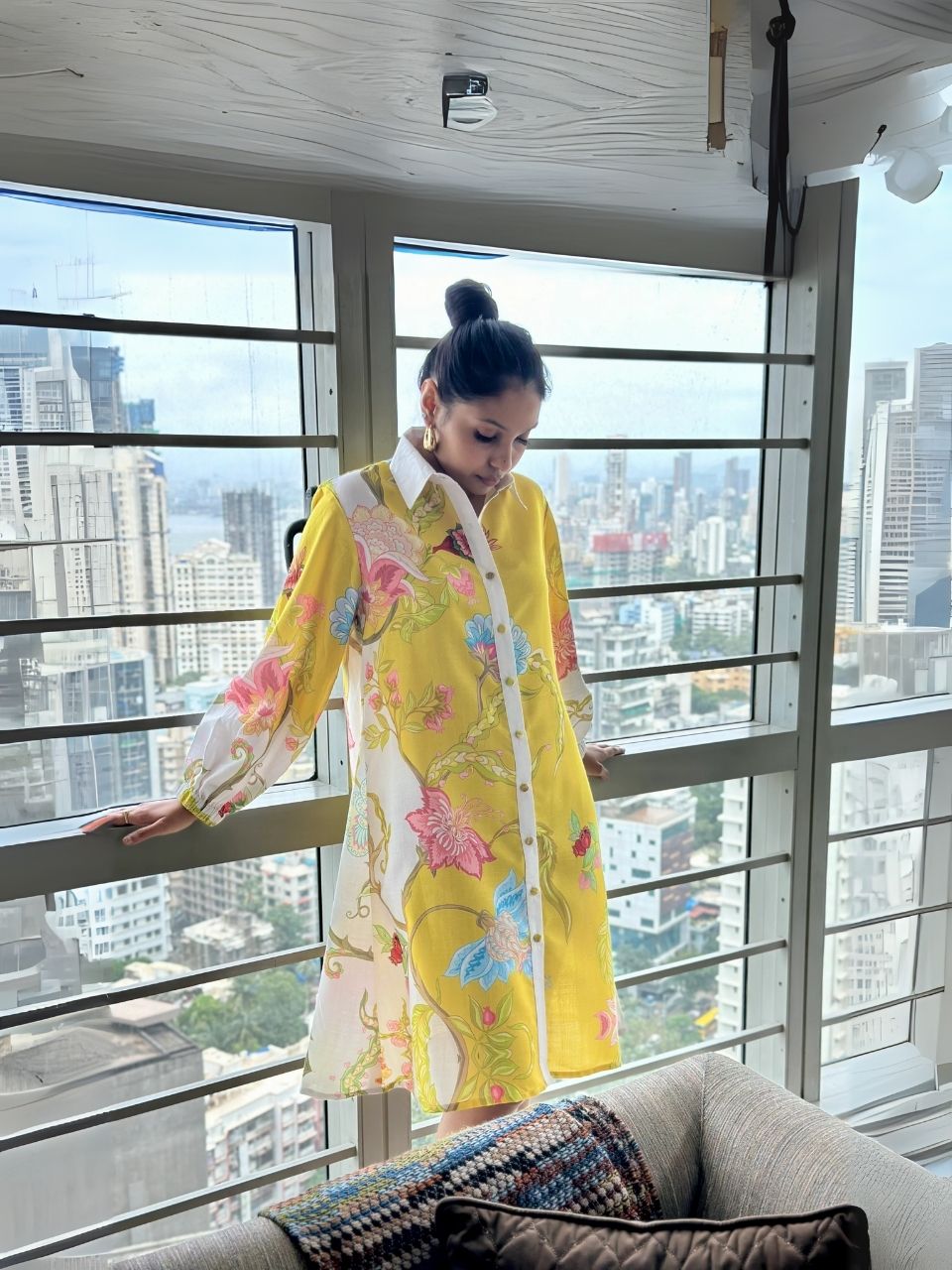 Sunshine Bloom Shirt Dress
